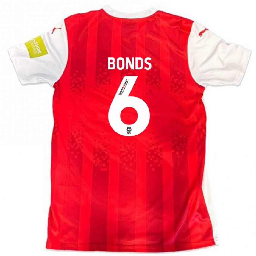 Kinder Fußball Elliot Bonds #6 Rot Weiß Heimtrikot Trikot 2024/25 T-Shirt Luxemburg