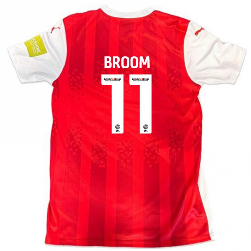 Kinder Fußball Ryan Broom #11 Rot Weiß Heimtrikot Trikot 2024/25 T-Shirt Luxemburg