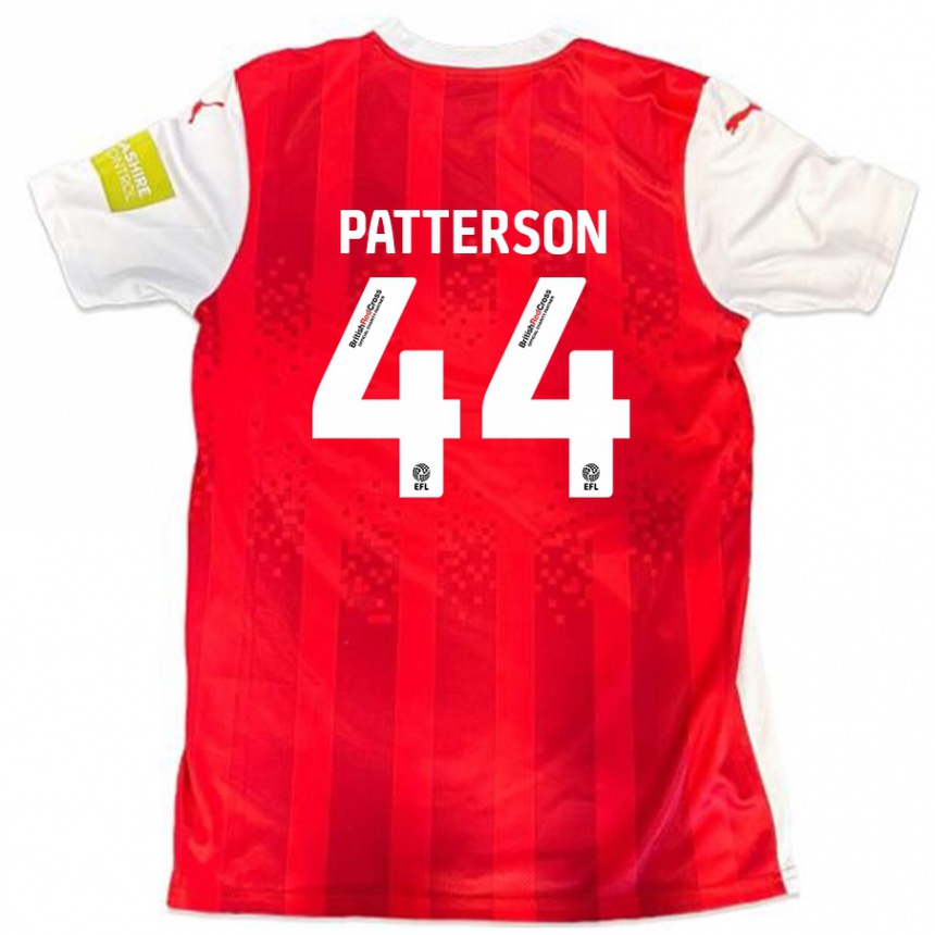 Kinder Fußball Phoenix Patterson #44 Rot Weiß Heimtrikot Trikot 2024/25 T-Shirt Luxemburg