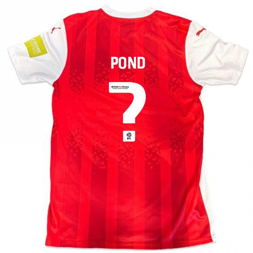 Kinder Fußball Nathan Pond #0 Rot Weiß Heimtrikot Trikot 2024/25 T-Shirt Luxemburg