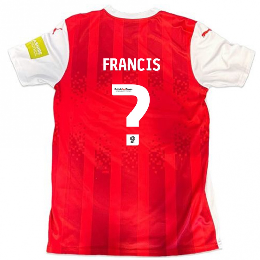 Kinder Fußball Dannen Francis #0 Rot Weiß Heimtrikot Trikot 2024/25 T-Shirt Luxemburg