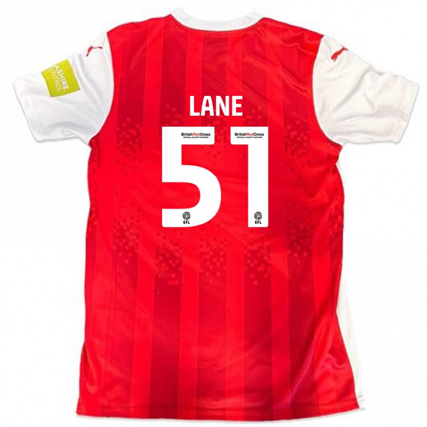 Kinder Fußball Mikey Lane #51 Rot Weiß Heimtrikot Trikot 2024/25 T-Shirt Luxemburg