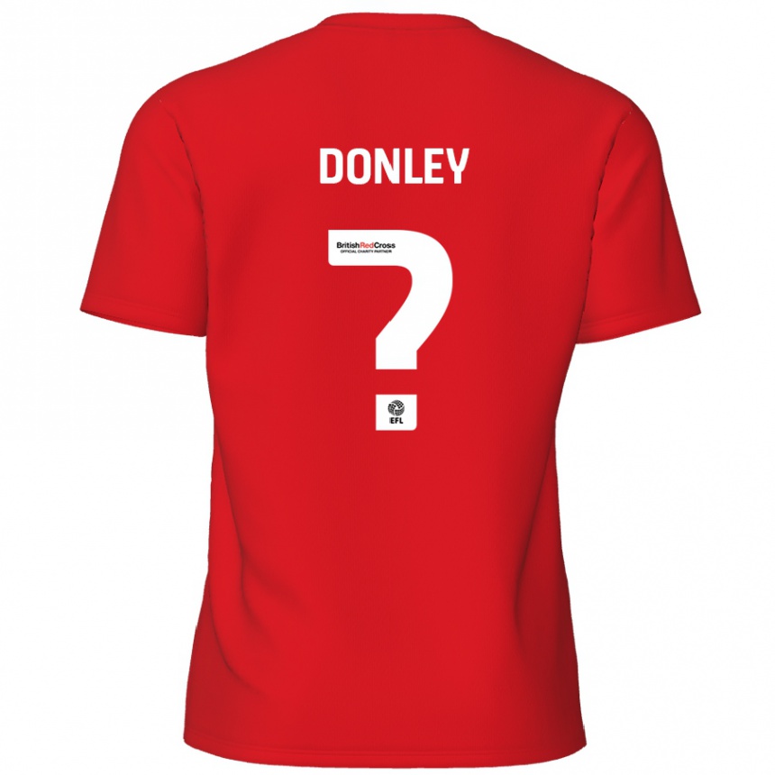 Kinder Fußball Jamie Donley #0 Rot Heimtrikot Trikot 2024/25 T-Shirt Luxemburg