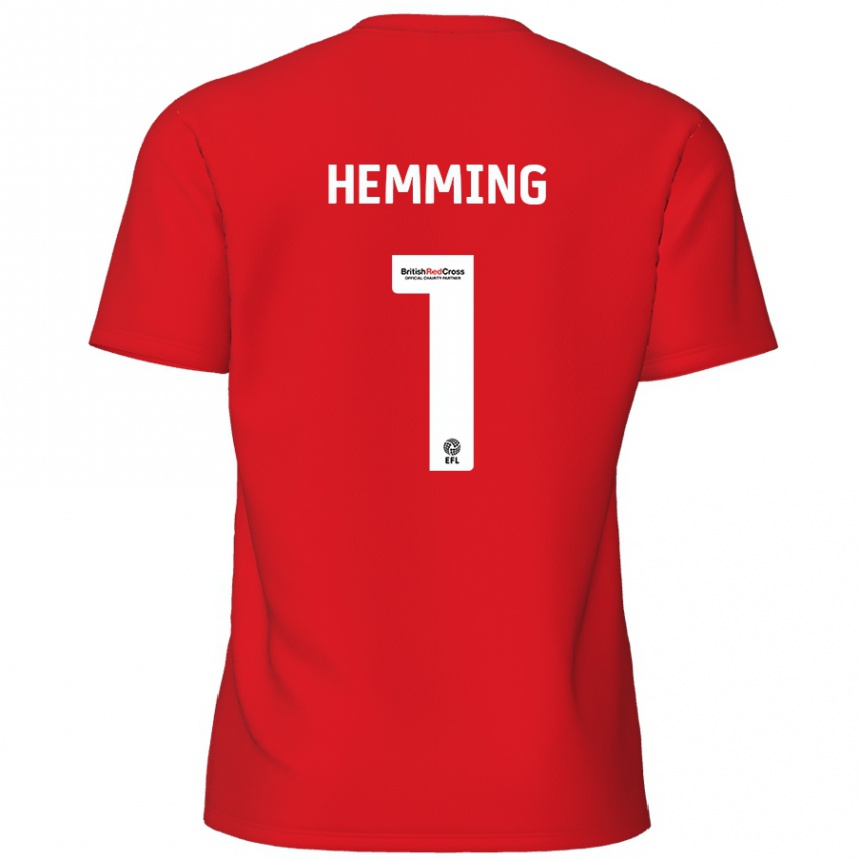 Kinder Fußball Zach Hemming #1 Rot Heimtrikot Trikot 2024/25 T-Shirt Luxemburg