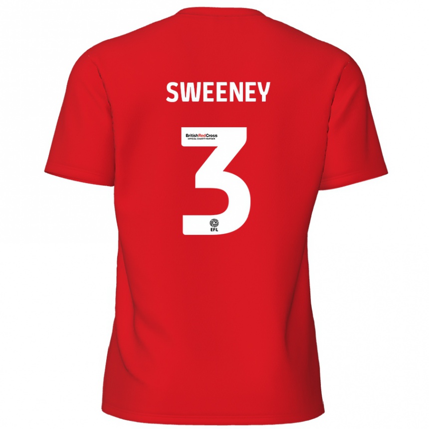 Kinder Fußball Jayden Sweeney #3 Rot Heimtrikot Trikot 2024/25 T-Shirt Luxemburg