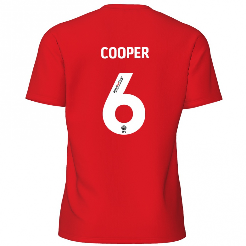 Kinder Fußball Brandon Cooper #6 Rot Heimtrikot Trikot 2024/25 T-Shirt Luxemburg