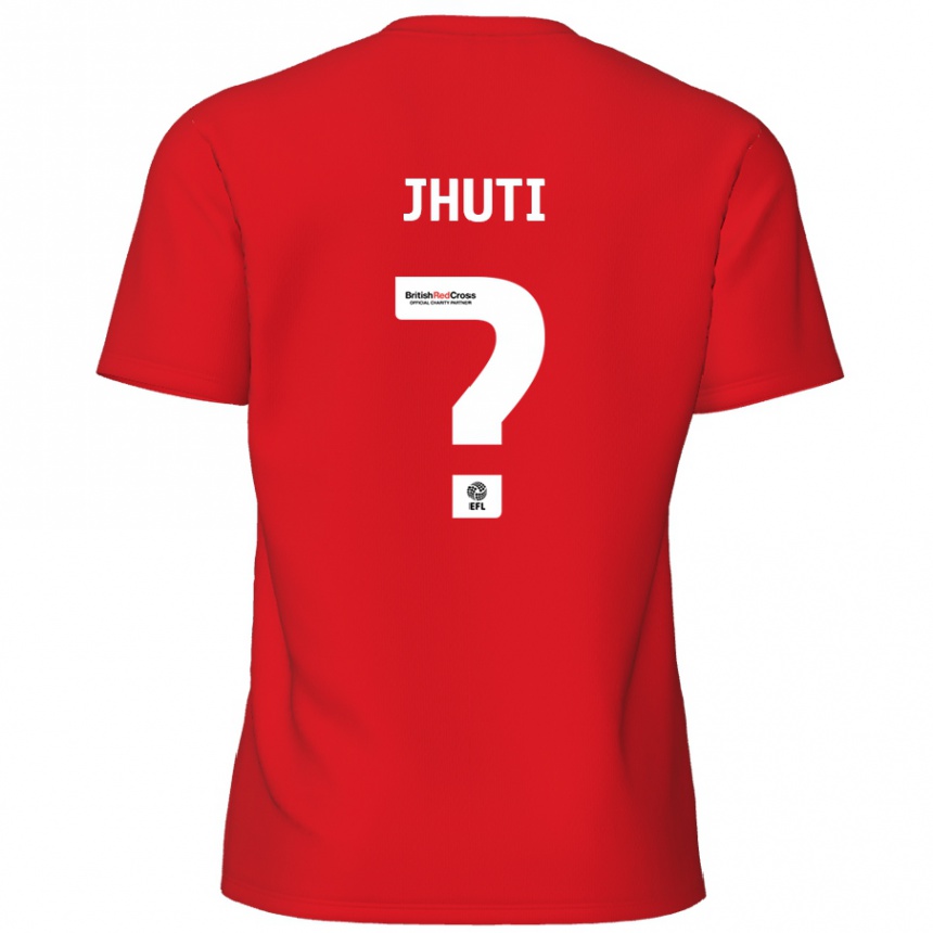 Kinder Fußball Reece Jhuti #0 Rot Heimtrikot Trikot 2024/25 T-Shirt Luxemburg