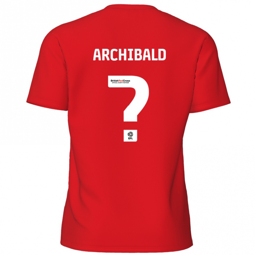 Kinder Fußball Aaron Archibald #0 Rot Heimtrikot Trikot 2024/25 T-Shirt Luxemburg