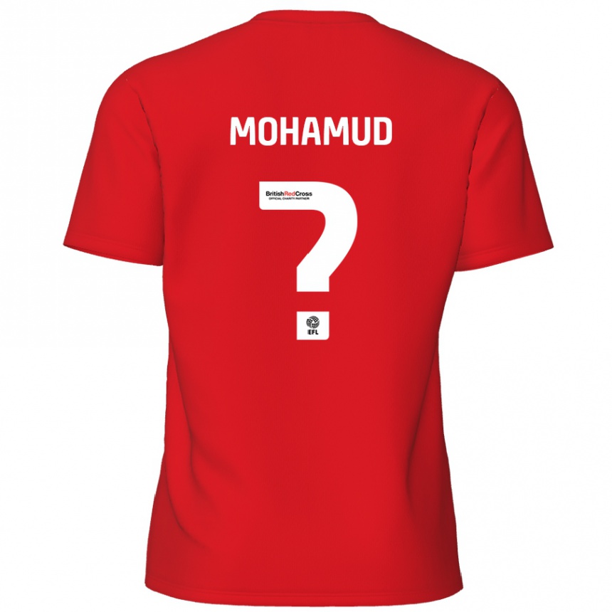 Kinder Fußball Abdi Mohamud #0 Rot Heimtrikot Trikot 2024/25 T-Shirt Luxemburg