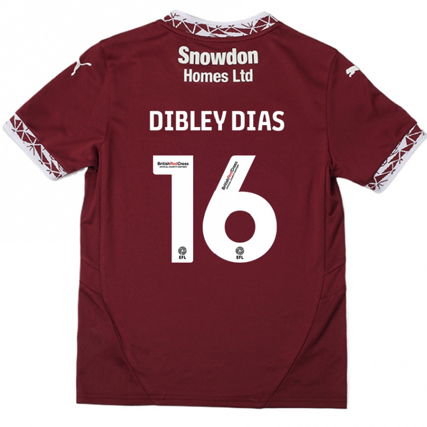 Kinder Fußball Matt Dibley-Dias #16 Burgundrot Heimtrikot Trikot 2024/25 T-Shirt Luxemburg