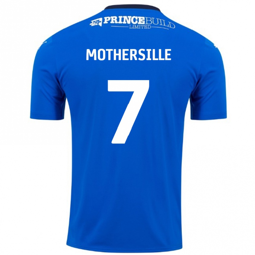 Kinder Fußball Malik Mothersille #7 Blau Weiß Heimtrikot Trikot 2024/25 T-Shirt Luxemburg