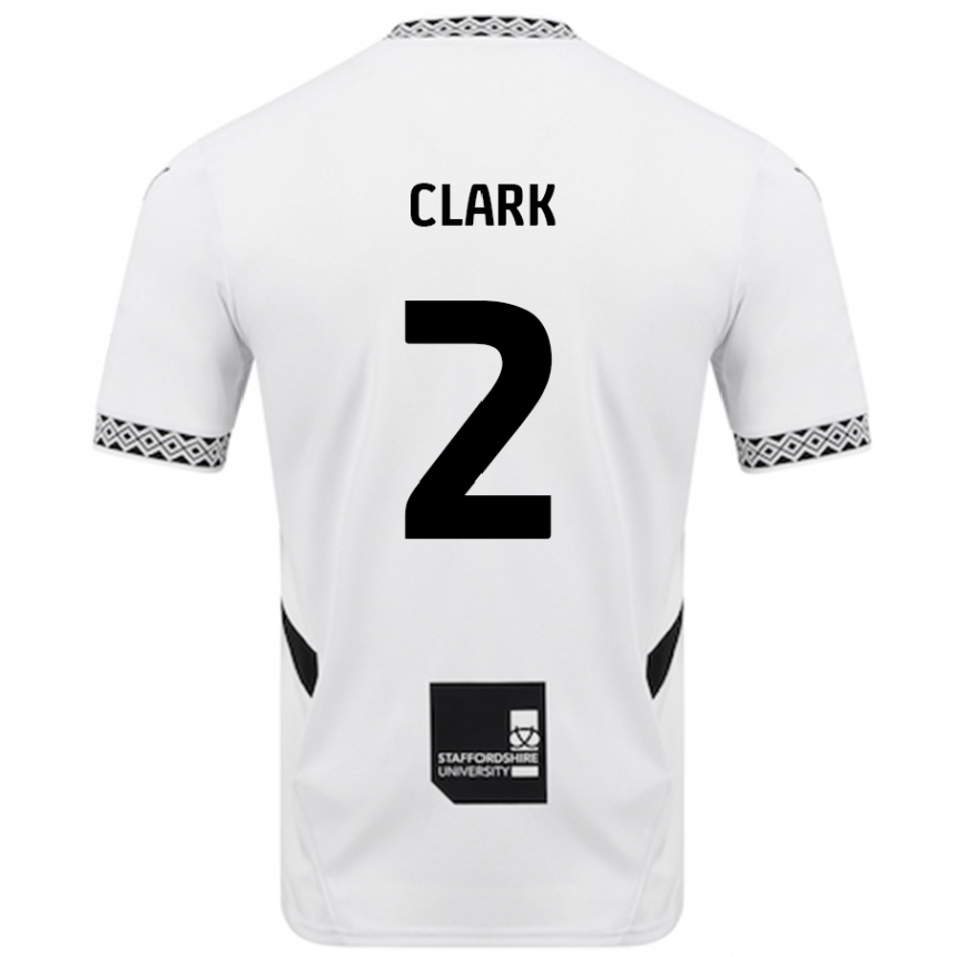 Kinder Fußball Mitch Clark #2 Weiß Heimtrikot Trikot 2024/25 T-Shirt Luxemburg