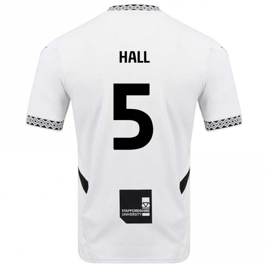 Kinder Fußball Connor Hall #5 Weiß Heimtrikot Trikot 2024/25 T-Shirt Luxemburg