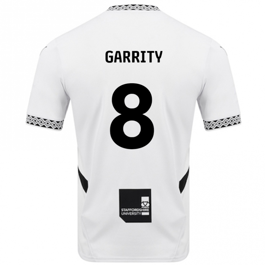 Kinder Fußball Ben Garrity #8 Weiß Heimtrikot Trikot 2024/25 T-Shirt Luxemburg