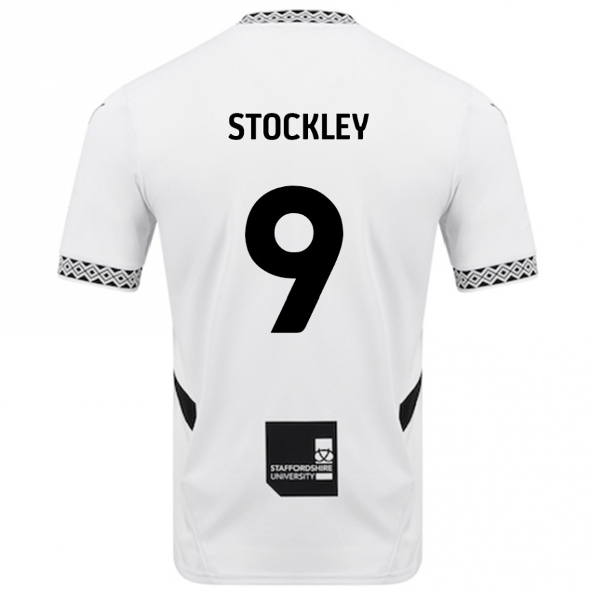 Kinder Fußball Jayden Stockley #9 Weiß Heimtrikot Trikot 2024/25 T-Shirt Luxemburg