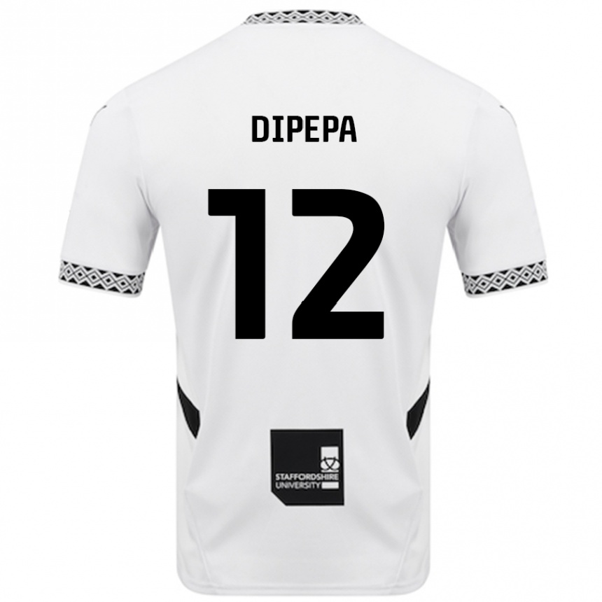 Kinder Fußball Baylee Dipepa #12 Weiß Heimtrikot Trikot 2024/25 T-Shirt Luxemburg