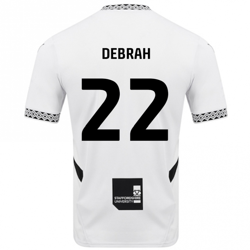 Kinder Fußball Jesse Debrah #22 Weiß Heimtrikot Trikot 2024/25 T-Shirt Luxemburg