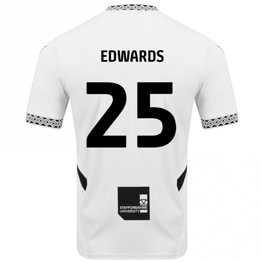 Kinder Fußball Diamond Edwards #25 Weiß Heimtrikot Trikot 2024/25 T-Shirt Luxemburg