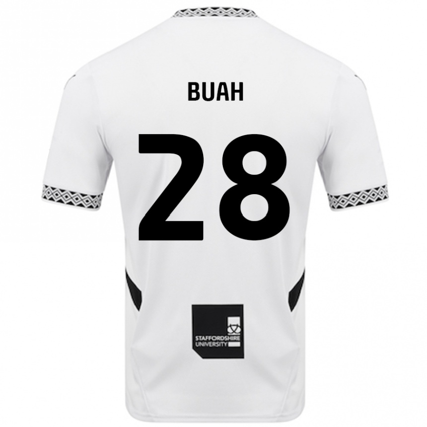 Kinder Fußball Andrew Buah #28 Weiß Heimtrikot Trikot 2024/25 T-Shirt Luxemburg