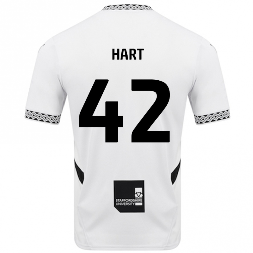 Kinder Fußball Sam Hart #42 Weiß Heimtrikot Trikot 2024/25 T-Shirt Luxemburg