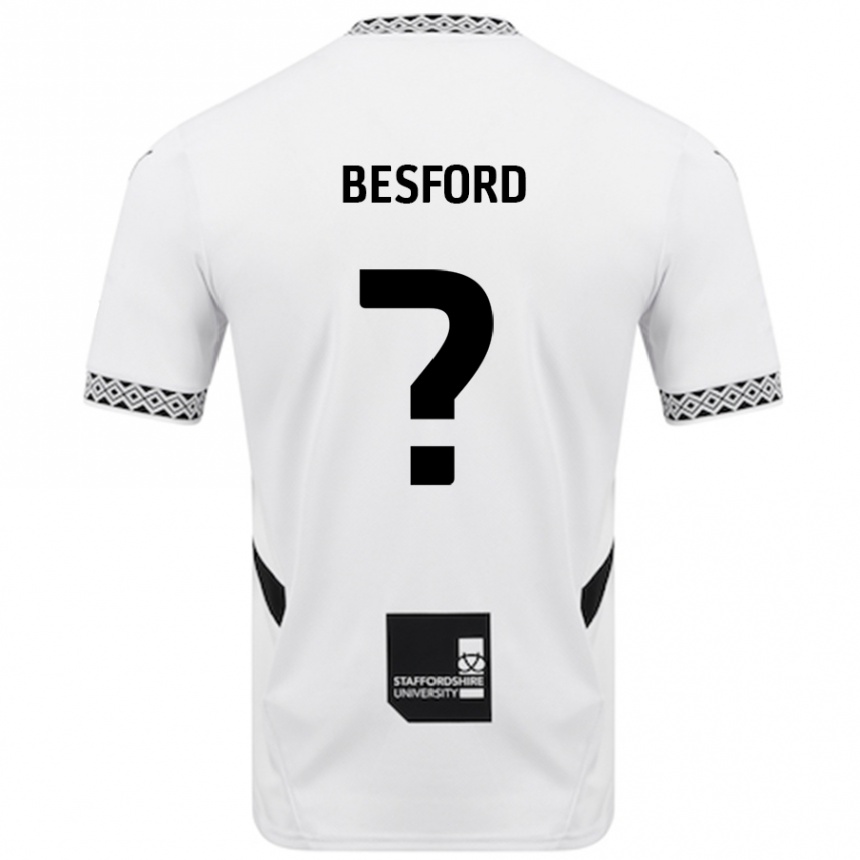 Kinder Fußball Callum Besford #0 Weiß Heimtrikot Trikot 2024/25 T-Shirt Luxemburg