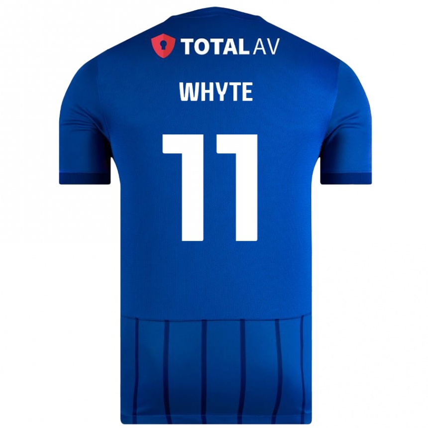 Kinder Fußball Gavin Whyte #11 Blau Heimtrikot Trikot 2024/25 T-Shirt Luxemburg