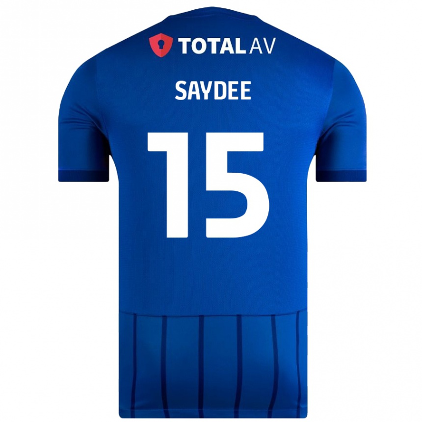 Kinder Fußball Christian Saydee #15 Blau Heimtrikot Trikot 2024/25 T-Shirt Luxemburg