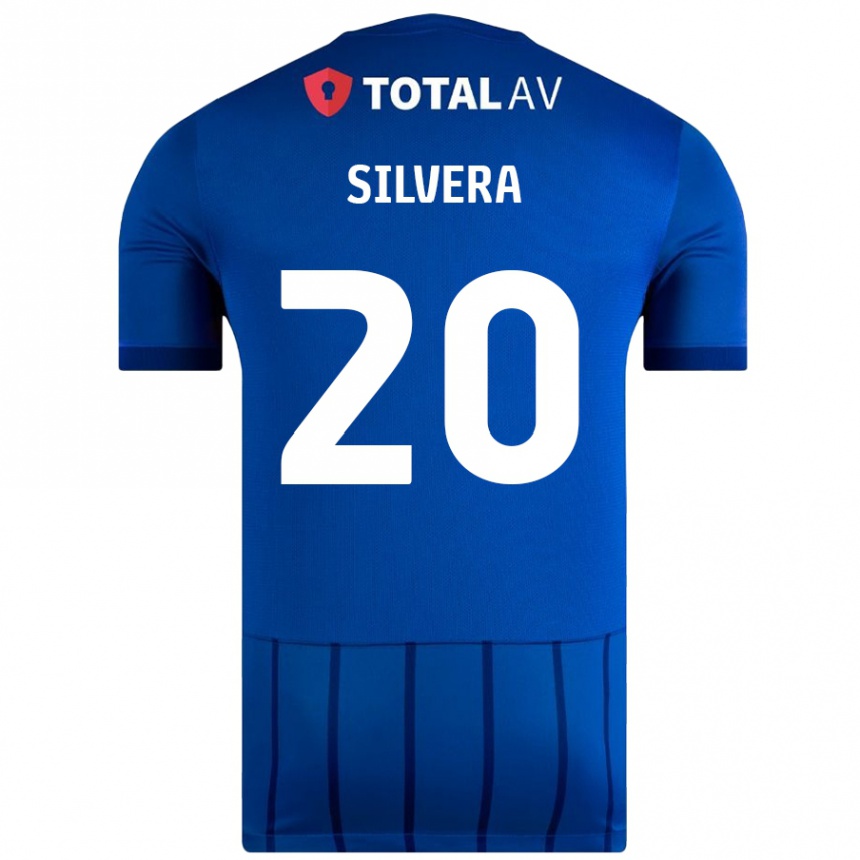 Kinder Fußball Sam Silvera #20 Blau Heimtrikot Trikot 2024/25 T-Shirt Luxemburg