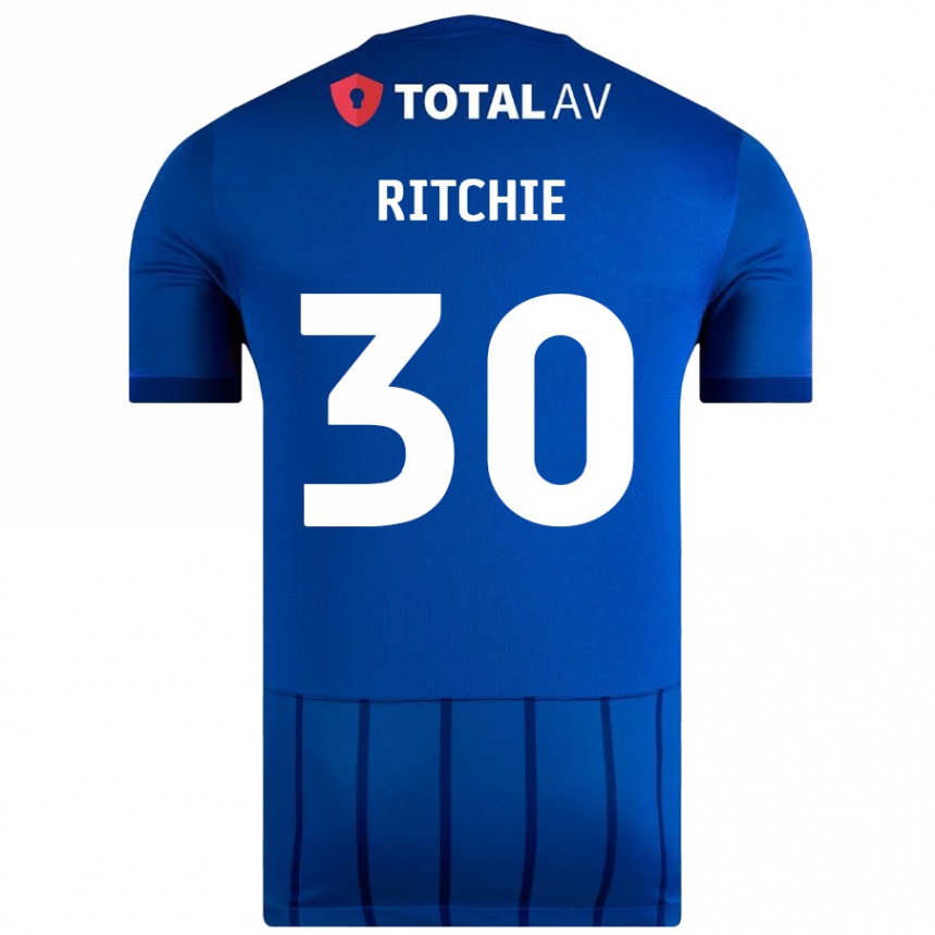 Kinder Fußball Matt Ritchie #30 Blau Heimtrikot Trikot 2024/25 T-Shirt Luxemburg