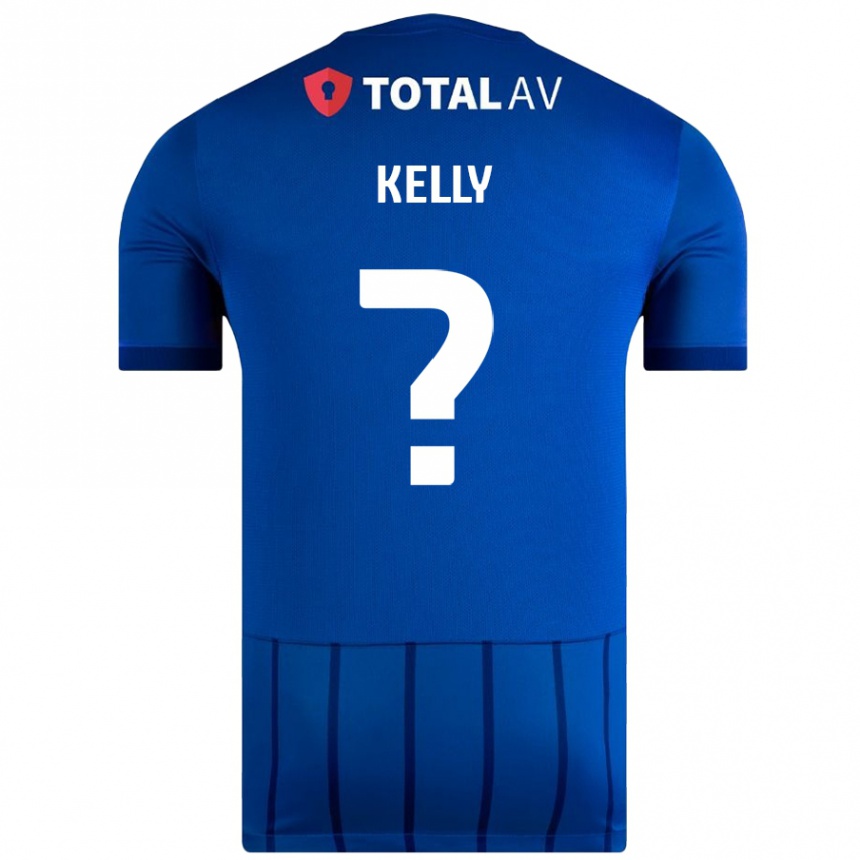 Kinder Fußball Liam Kelly #0 Blau Heimtrikot Trikot 2024/25 T-Shirt Luxemburg