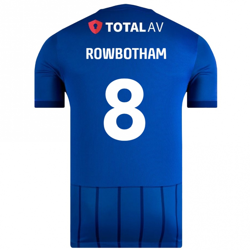 Kinder Fußball Ava Rowbotham #8 Blau Heimtrikot Trikot 2024/25 T-Shirt Luxemburg