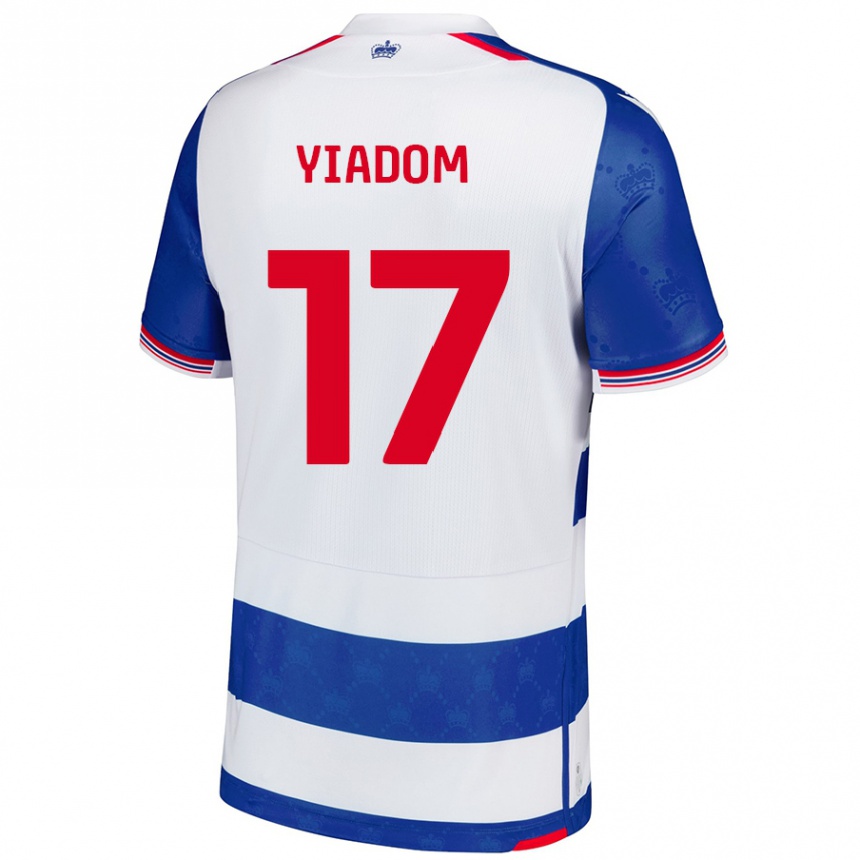 Kinder Fußball Andy Yiadom #17 Blau Weiß Heimtrikot Trikot 2024/25 T-Shirt Luxemburg