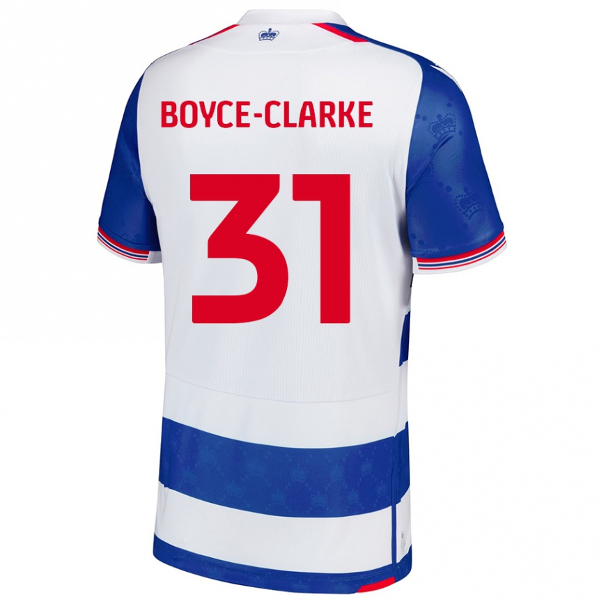 Kinder Fußball Coniah Boyce-Clarke #31 Blau Weiß Heimtrikot Trikot 2024/25 T-Shirt Luxemburg