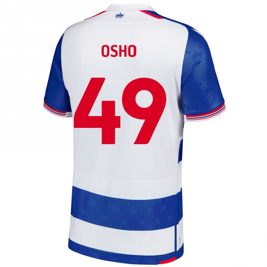 Kinder Fußball Emmanuel Osho #49 Blau Weiß Heimtrikot Trikot 2024/25 T-Shirt Luxemburg