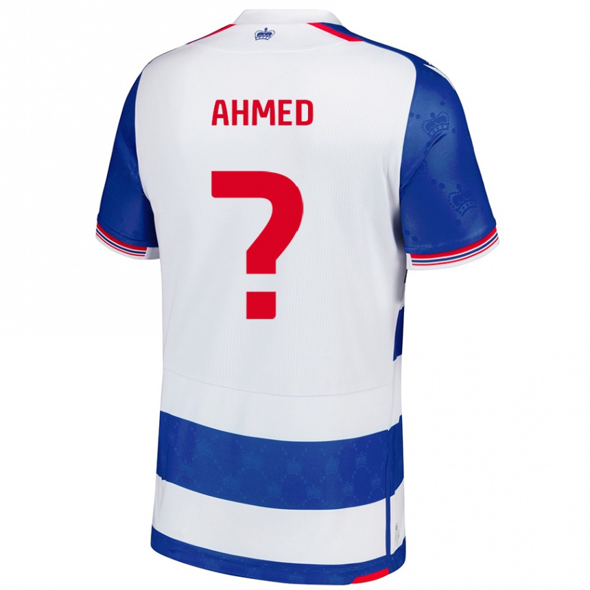 Kinder Fußball Ashqar Ahmed #0 Blau Weiß Heimtrikot Trikot 2024/25 T-Shirt Luxemburg