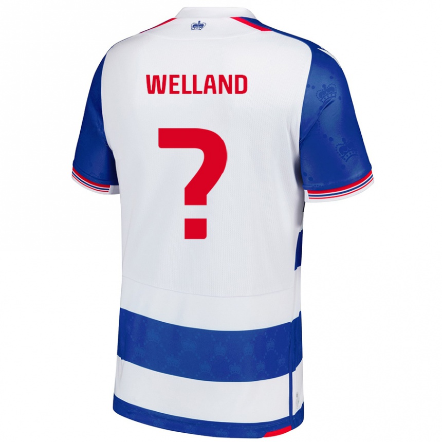 Kinder Fußball Josh Welland #0 Blau Weiß Heimtrikot Trikot 2024/25 T-Shirt Luxemburg