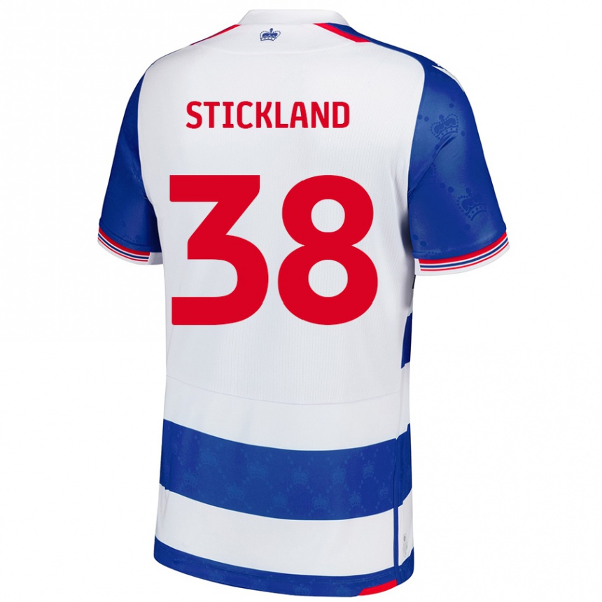 Kinder Fußball Michael Stickland #38 Blau Weiß Heimtrikot Trikot 2024/25 T-Shirt Luxemburg