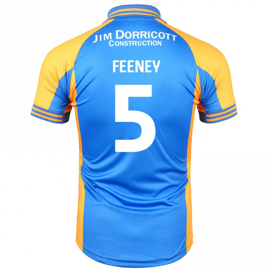 Kinder Fußball Morgan Feeney #5 Blau Bernstein Heimtrikot Trikot 2024/25 T-Shirt Luxemburg