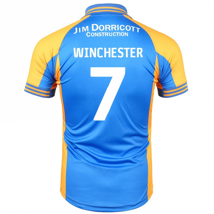 Kinder Fußball Carl Winchester #7 Blau Bernstein Heimtrikot Trikot 2024/25 T-Shirt Luxemburg