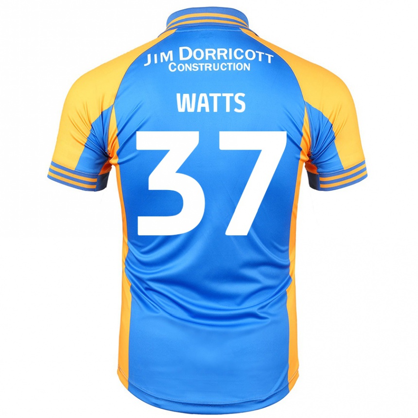 Kinder Fußball Harvey Watts #37 Blau Bernstein Heimtrikot Trikot 2024/25 T-Shirt Luxemburg