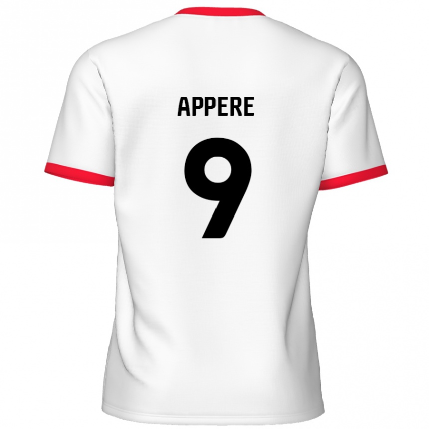 Kinder Fußball Louis Appéré #9 Weiß Rot Heimtrikot Trikot 2024/25 T-Shirt Luxemburg