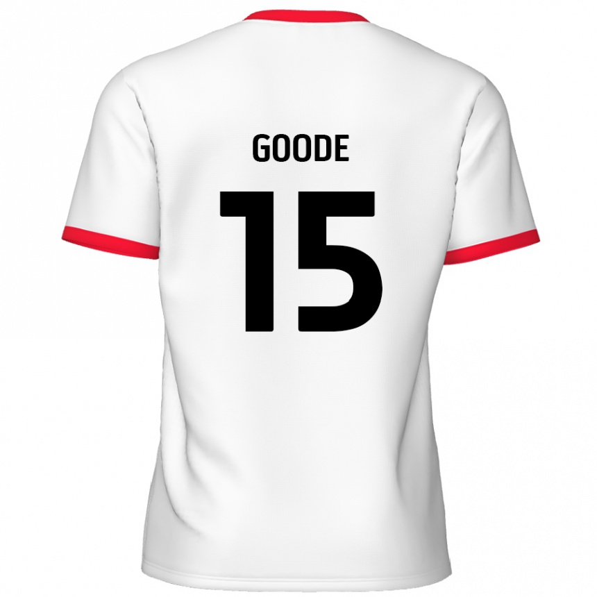 Kinder Fußball Charlie Goode #15 Weiß Rot Heimtrikot Trikot 2024/25 T-Shirt Luxemburg