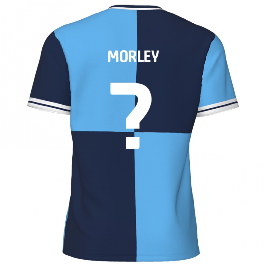 Kinder Fußball Aaron Morley #0 Himmelblau Dunkelblau Heimtrikot Trikot 2024/25 T-Shirt Luxemburg