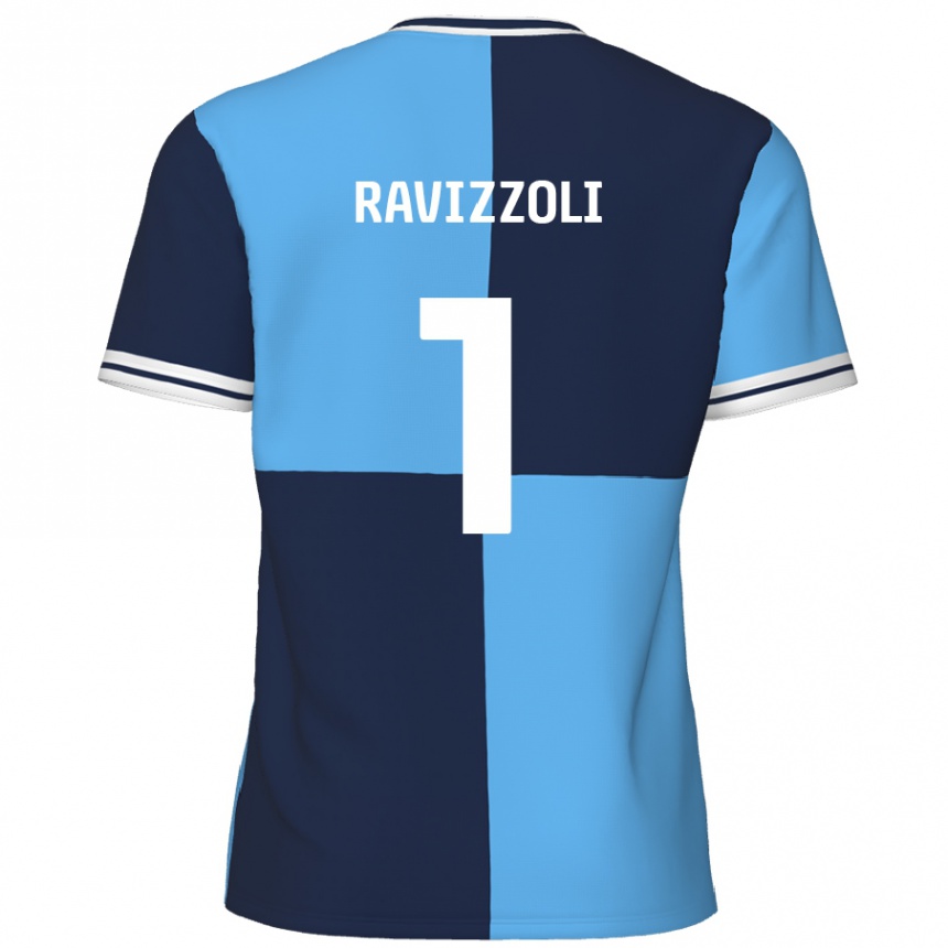 Kinder Fußball Franco Ravizzoli #1 Himmelblau Dunkelblau Heimtrikot Trikot 2024/25 T-Shirt Luxemburg