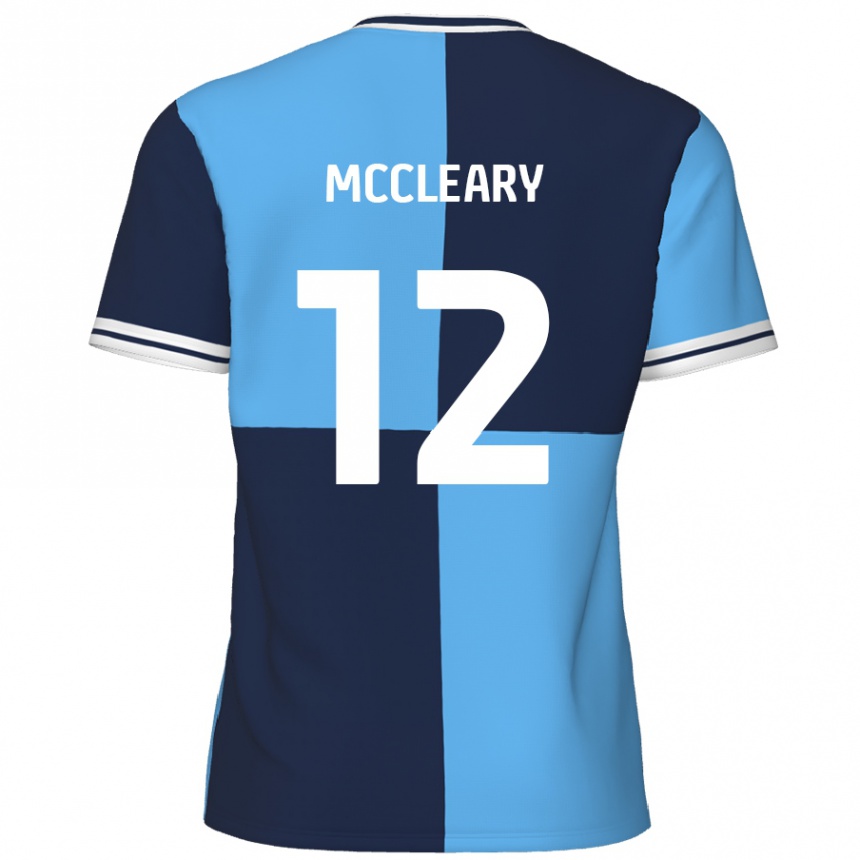 Kinder Fußball Garath Mccleary #12 Himmelblau Dunkelblau Heimtrikot Trikot 2024/25 T-Shirt Luxemburg