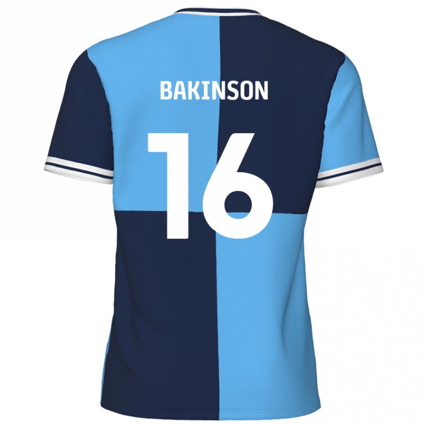 Kinder Fußball Tyreeq Bakinson #16 Himmelblau Dunkelblau Heimtrikot Trikot 2024/25 T-Shirt Luxemburg