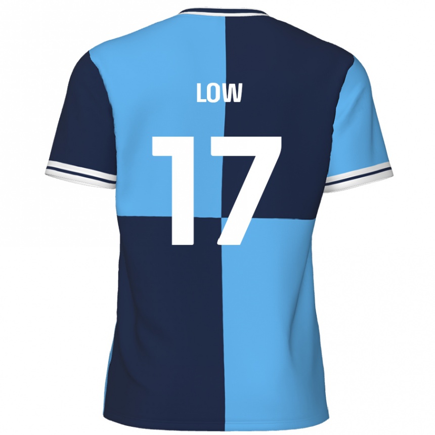 Kinder Fußball Joe Low #17 Himmelblau Dunkelblau Heimtrikot Trikot 2024/25 T-Shirt Luxemburg