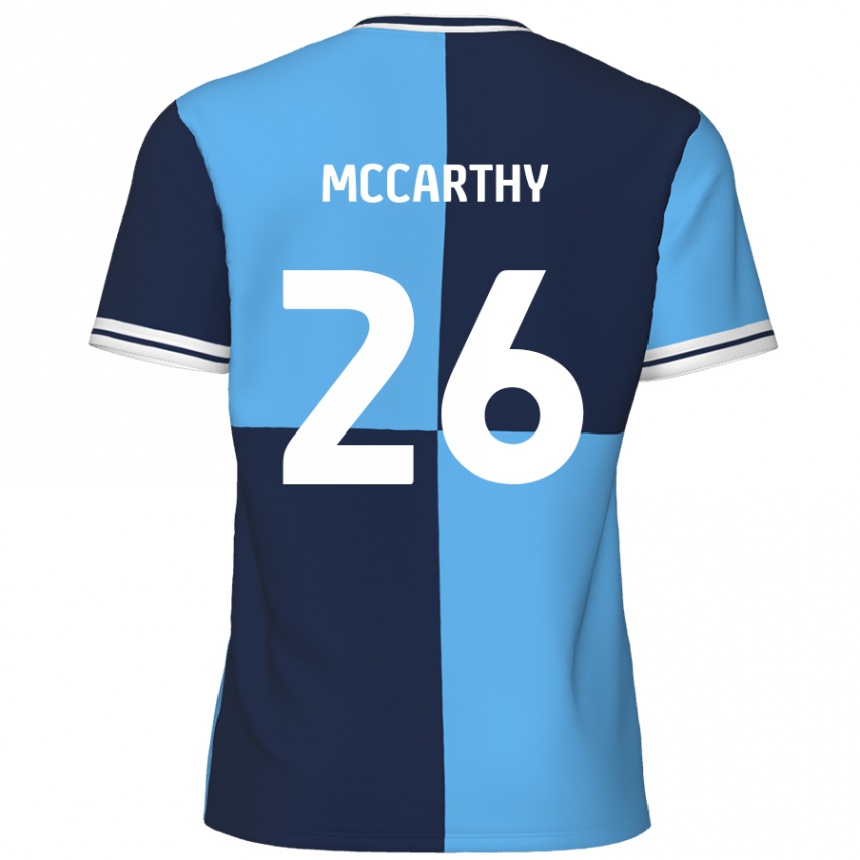 Kinder Fußball Jason Mccarthy #26 Himmelblau Dunkelblau Heimtrikot Trikot 2024/25 T-Shirt Luxemburg