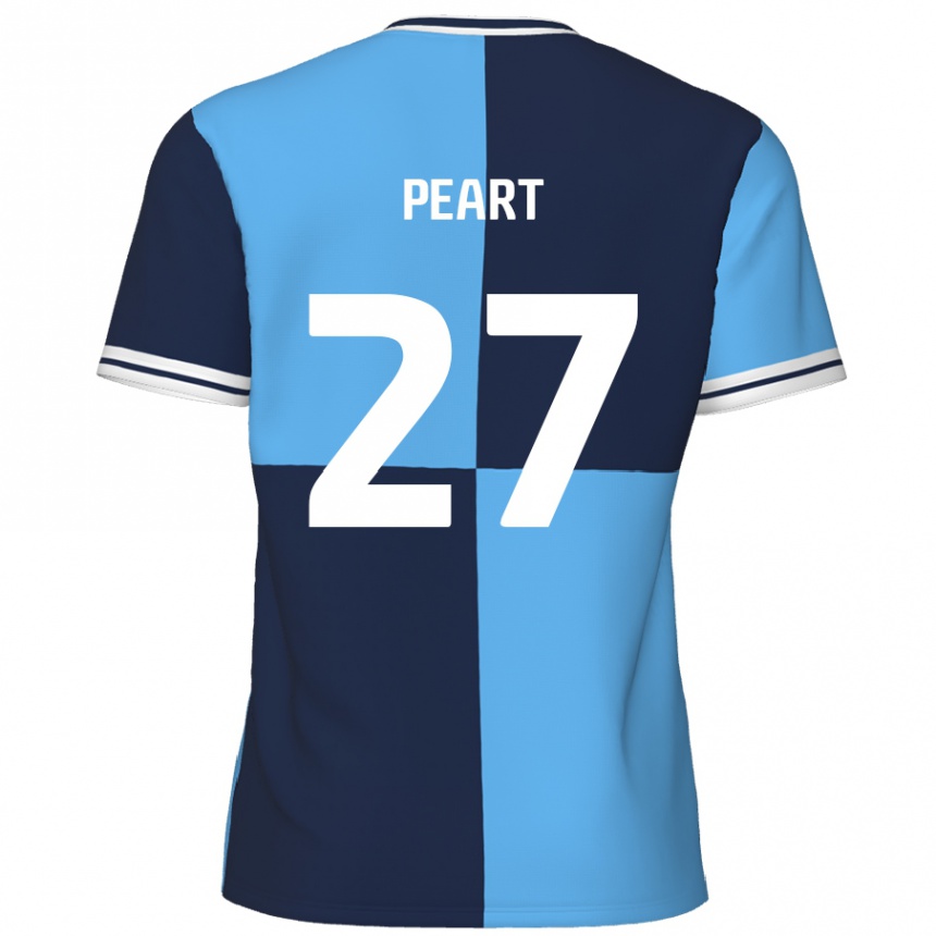 Kinder Fußball Brody Peart #27 Himmelblau Dunkelblau Heimtrikot Trikot 2024/25 T-Shirt Luxemburg