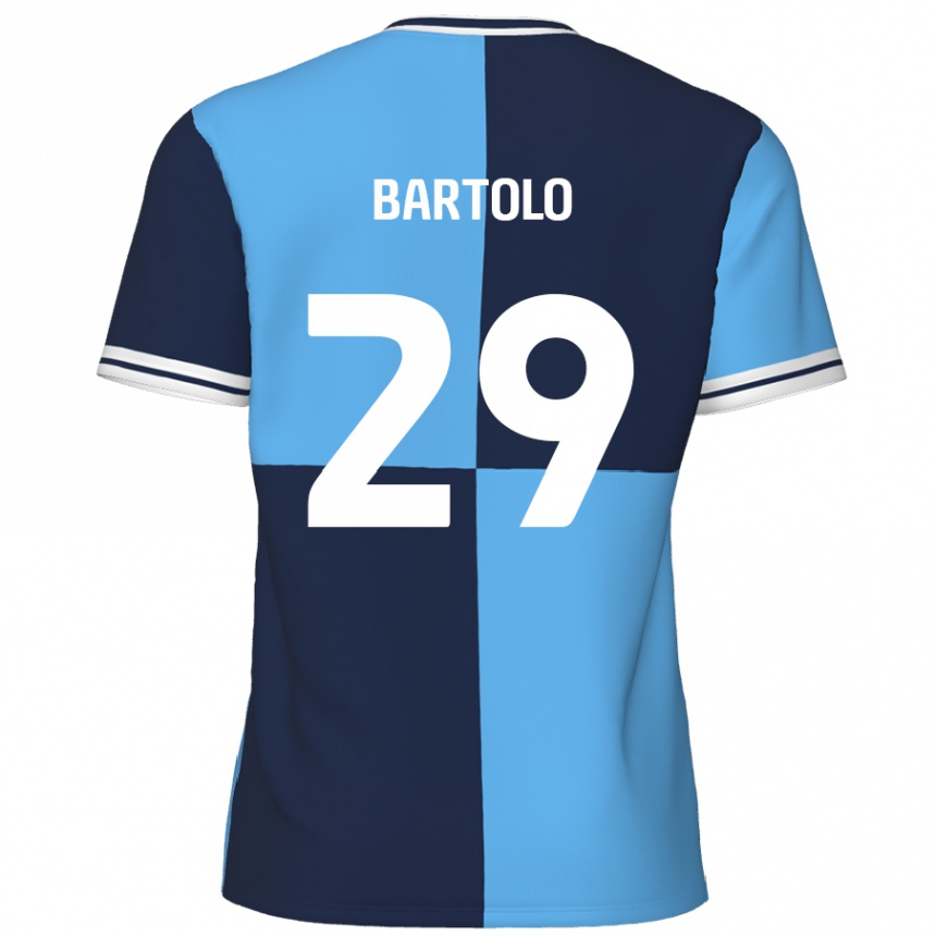 Kinder Fußball Jaiden Bartolo #29 Himmelblau Dunkelblau Heimtrikot Trikot 2024/25 T-Shirt Luxemburg